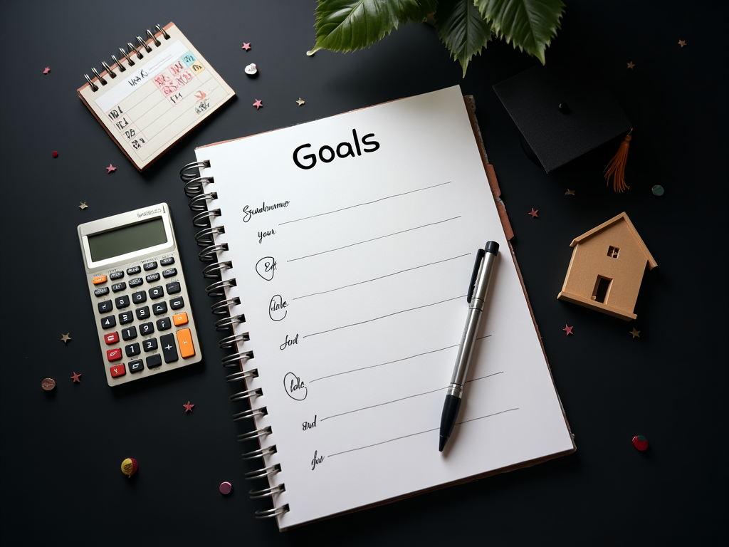 Student setting financial goals